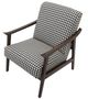 YHD Richton Houndstooth Black/Brown Lounge Chair-1