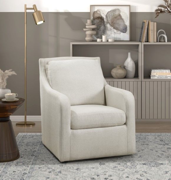 Homelegance® Carlmont Beige Accent Swivel Chair-1