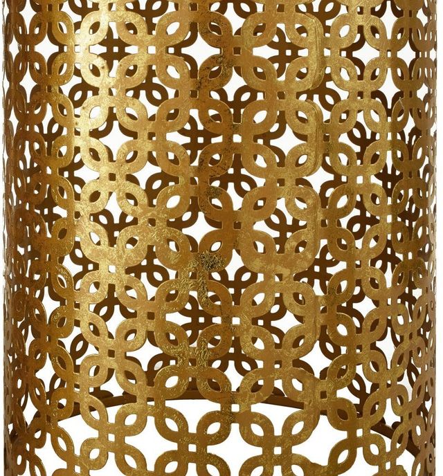 Linon Gia Glass Top Nesting Table with Gold Base-3