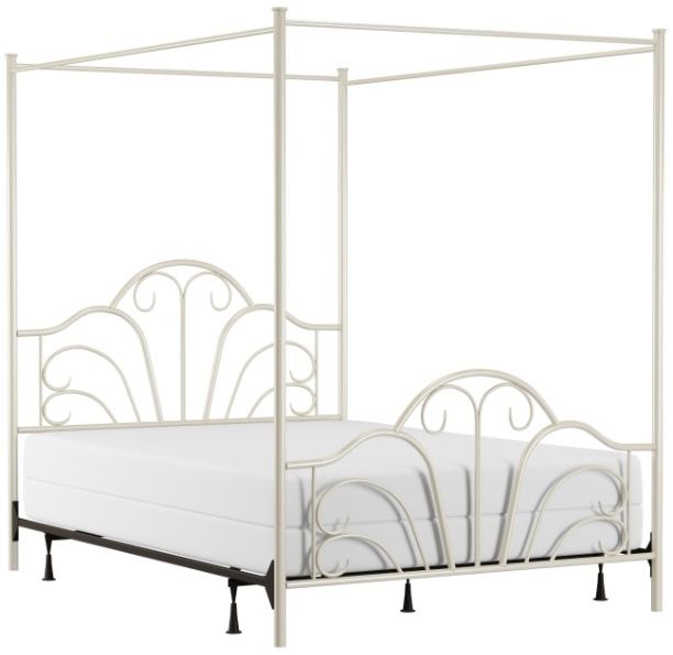 HH2 Home Dover Cream Queen Canopy Bed-1