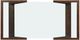 Elements International Kieran Glass Top Rectangular Coffee Table with Dark Espresso Base-2