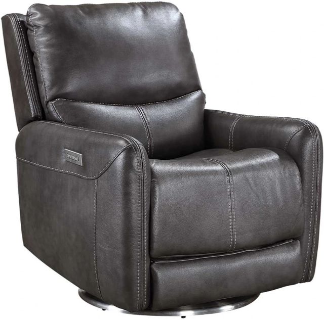 Steve Silver Co. Athens Charcoal Triple Power Swivel Recliner-0