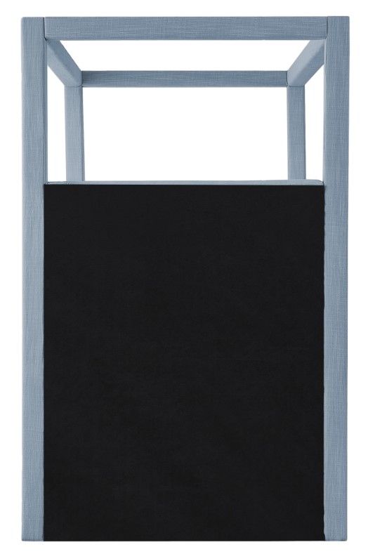 Meridian Furniture Emerson Sky Blue Twin Upholstered Canopy Bed-3