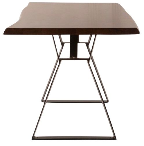Home Trends & Design London Loft Walnut Gathering Table-2