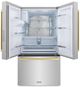 ZLINE Autograph Edition 36" 28.9 Cu. Ft. Stainless Steel Freestanding French Door Refrigerator with Dual Ice Maker and Champagne Bronze Modern Handle-1