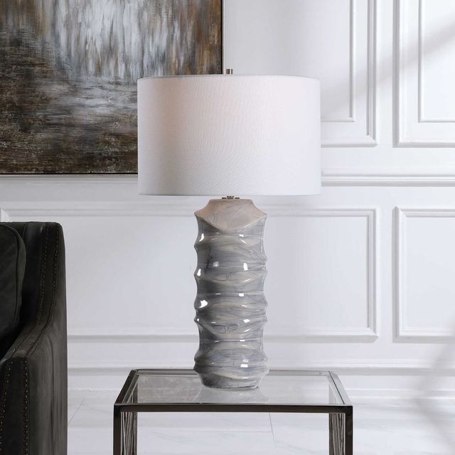 Uttermost® Waves Blue/White Table Lamp-1