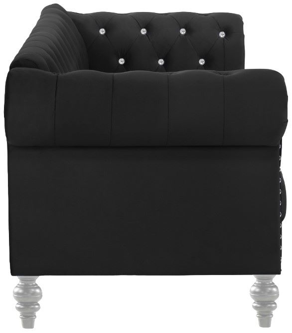 New Classic® Home Furnishings Emma Black Crystal Loveseat-2