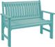 C.R. Plastics Generation Line Turquoise Garden Bench-0