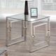 Titus Furniture T5016 Glass Top End Table with Chrome Base-0