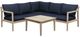 Linon Svana 4-Piece Navy/White Wash Fabric/Wood Outdoor Conversation Set-0