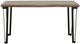 International Furniture Direct Natural Parota Brown Sofa Table with Black Base-2
