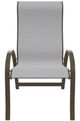 Telescope Casual Aruba Abalone/Beachwood Aluminum/Fabric Outdoor Sling Supreme Stacking Arm Chair-1