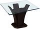 Homelegance® Daisy Glass Top 54" Espresso Square Dining Table -2