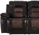 American Wholesale Furniture Commander Brown Manual Reclining Sofa-1