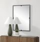 Renwil® Marco Matte Black Accent Mirror-1