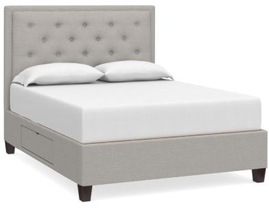 Bassett® Furniture Custom Upholstered Beds Manhattan Rectangular Storage Bed-0