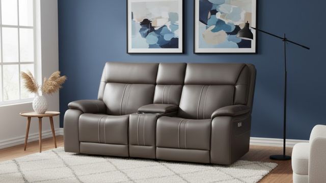 Moto Motion Capriccio Smoke Power Reclining Loveseat-1