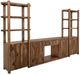 International Furniture Direct Balam Brown Entertainment Center with Fireplace-2