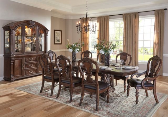 Homelegance® Bergen Dark Oak Dining Table-1