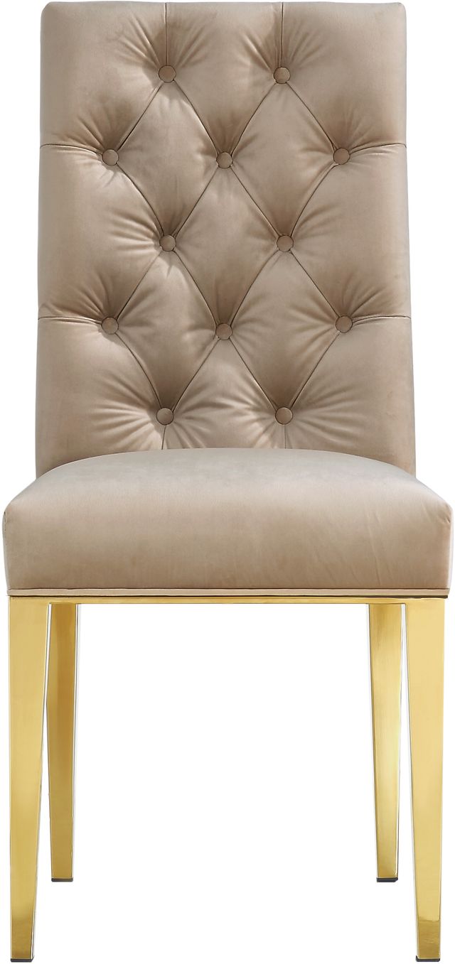 Meridian Furniture Capri Beige Velvet Dining Chair-3