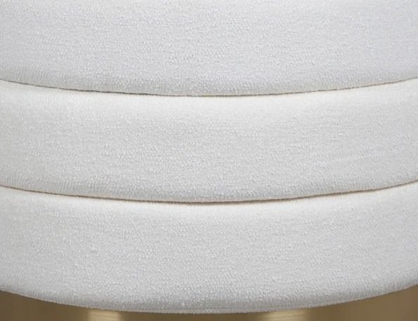 Harp & Finial® Acotas Brass/Cream Ottoman-1
