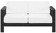 Linon Key Largo Black/White Aluminum/Fabric Outdoor Loveseat-3