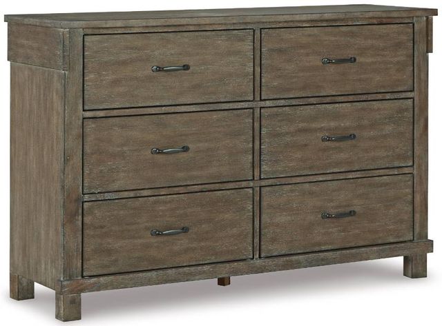 Signature Design by Ashley® Shamryn 6-Piece Grayish Brown Queen Panel Bed Set-2