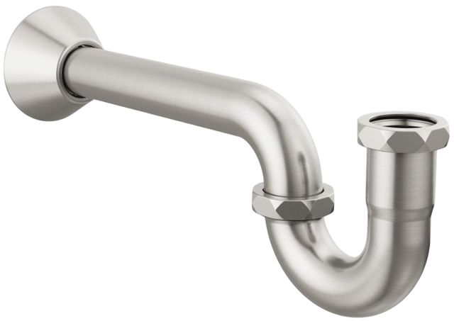 Brizo Brilliance® Luxe Nickel® 20-Gauge P-Trap with Flange-0