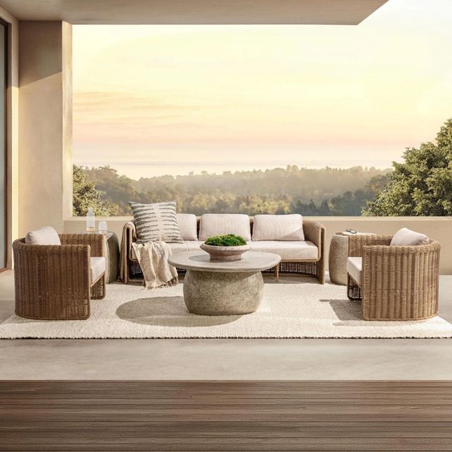 Classic Home Rami Natural Wicker Outdoor Sofa-1