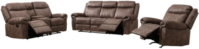Mazin Furniture Rodney Brown Reclining Sofa with USB Port-3