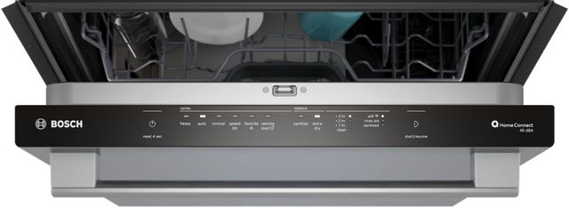 Bosch® 300 Series 24'' Anti Fingerprint Stainless Steel Top Control Built In Dishwasher-2