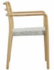 Dovetail Furniture Detta Natural/White Rope/Wooden Outdoor Dining Chair-3
