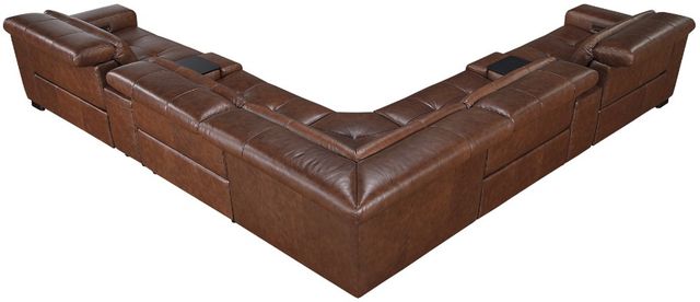 Homelegance® Sutton 7-Piece Brown Leather Power Reclining Modular Sectional with Power Headrests and Charging Ports-3