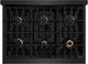ZLINE Classic 36" Black Stainless Steel Pro Style Dual Fuel Range-4