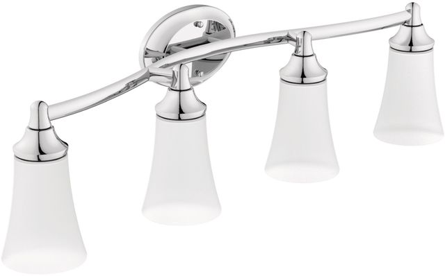 Moen® Eva™ Chrome Four Globe Bath Ligh-0