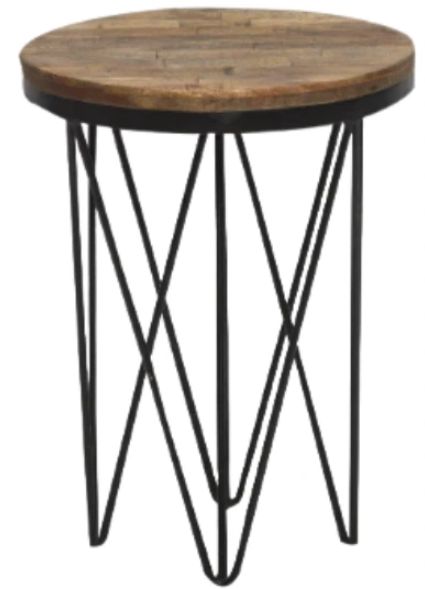 Jaipur Furniture Aubrey Brown/Iron Lamp Table-0