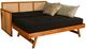 Kodiak Furniture Abaco 79" Canton Black/Honey Woodsmoke Twin Daybed with Pop Up and Mattress-0