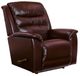 La-Z-Boy® Rosewood Wine Leather Manual Rocking Recliner-0