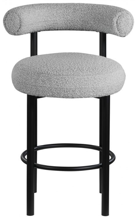 Meridian Furniture Bordeaux Gray Upholstered Bar Stool-1