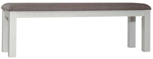 Liberty Furniture Brook Bay Gray/Textured White Upholstered Dining Bench-0