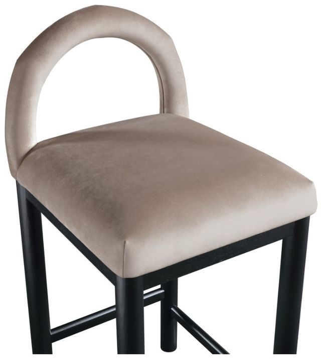 Meridian Furniture Conrad Black/Taupe Upholstered Counter Stool-4