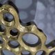 A & B Home Black/Gold Glass Candle Holder with Honeycomb Pattern-2