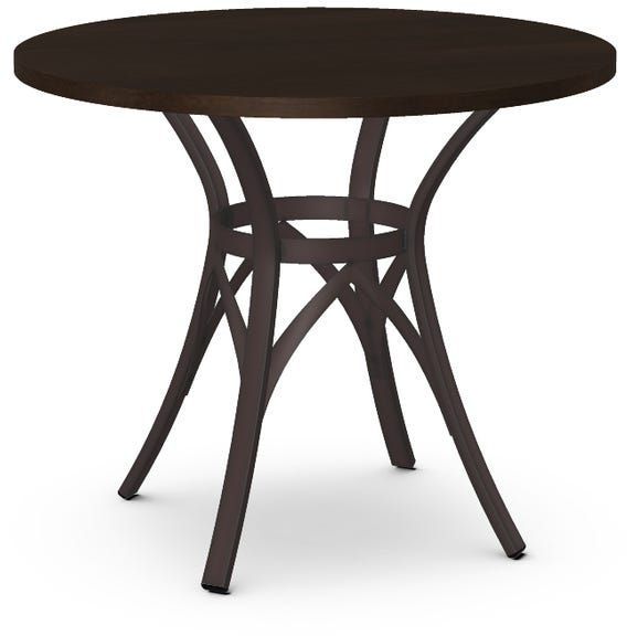 Amisco Customizable Kai Round Table with 36" Birch Veneer Table Top-0