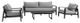 Armen Living Cayman Dark Gray Fabric Outdoor Seating Set-0