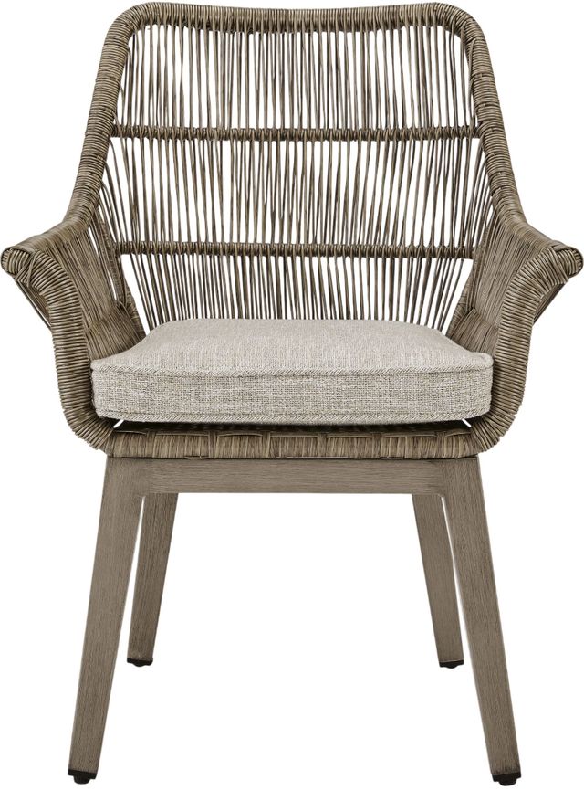 Signature Design by Ashley® Beach Front 2-Piece Beige Arm Chair with Cushion-3