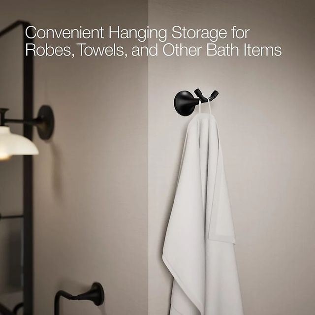KOHLER® Tone™ Matte Black Robe Hook-3