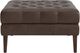 Bassett® Furniture Customizable Danbury Medium Leather Ottoman-1