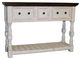 Million Dollar Rustic Cottage Rustic Brown Console Table with White Base-0