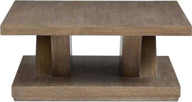 Magnussen Home® Lansbury Antique Wheat Square Cocktail Table with Casters-2