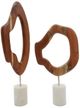 A & B Home 2-Piece Brown Decorative Statues-1